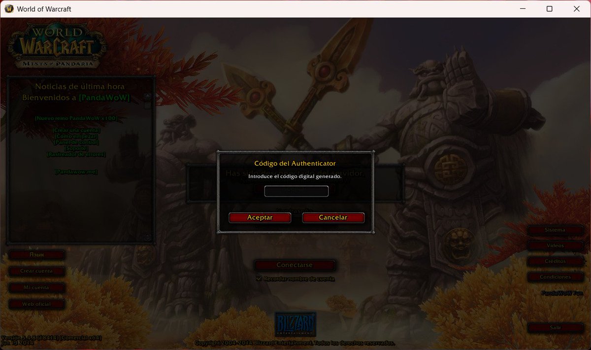 Yukkitho's tweet photo. @PandaWoW_EN How can i get the Authenticator code? https://t.co/XPr9kdywcD