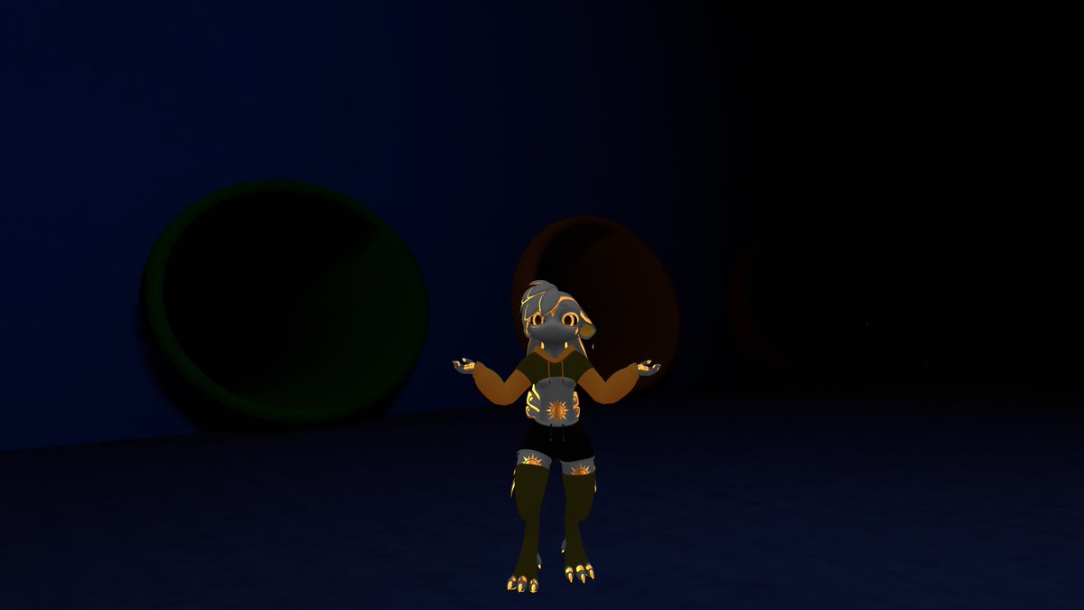 As I continued through the colorful room, it brought me to a library filled with shadow figures that the eye couldn't quite see. "Hello, anyone?" The only way out was down, so I jumped. I landed in a room of pipes with multiple pathways... "Which way now?"

#Avali #Furry #VRChat