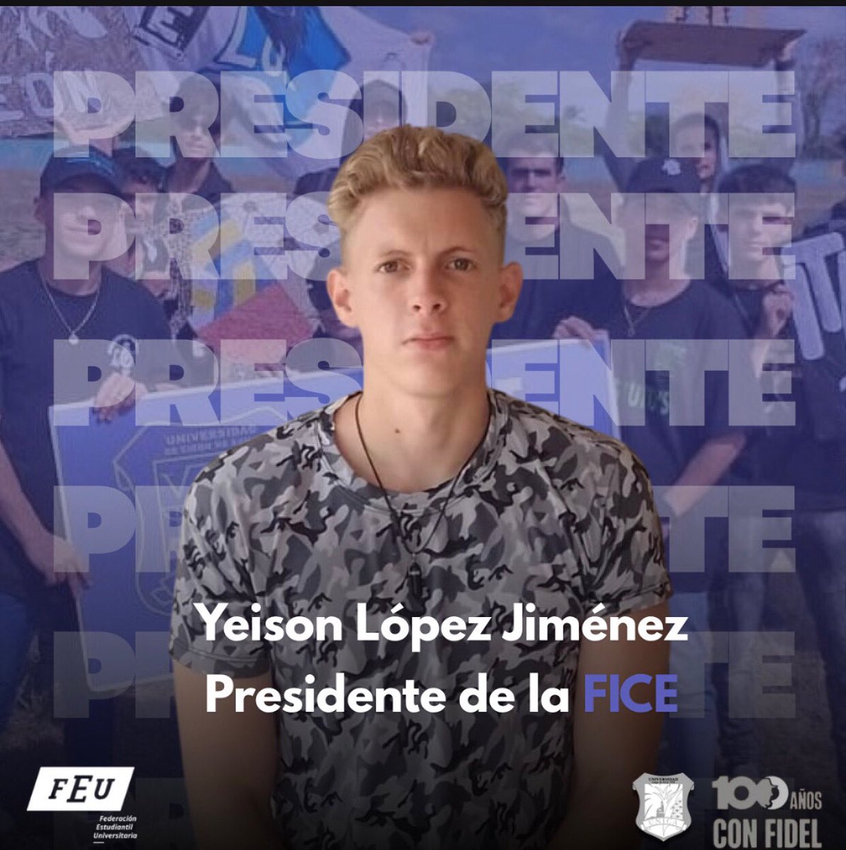 📢📢¡La FICE tiene nuevo presidente!📢📢

Yeison López Jiménez ha sido elegido Presidente de la FEU en esta facultad, marcando el comienzo de una etapa para la Facultad de Informática y Ciencias Exactas.