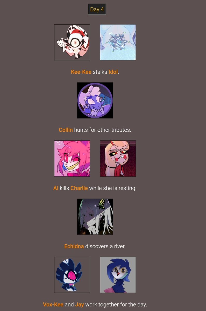 TVMASTERM1ND's tweet photo. DAY 4 

FIRST AL STALKS CHARLIE AND NOW SHE KILLED HER DAMN -

Vaggi is afraid of Alastor . .. 
RUN EVIL POMNI !!! https://t.co/jr42nV6MUs