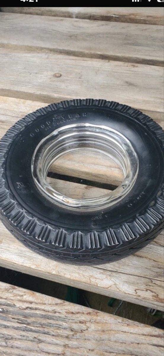 graderboy's tweet photo. @Matt_Pinner The rubber tire ashtray https://t.co/Dh091ccxXU