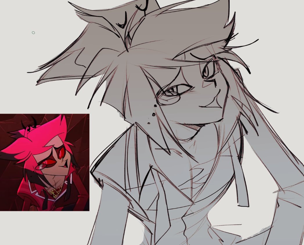 now flashing you with an unexpected hazbin redraws