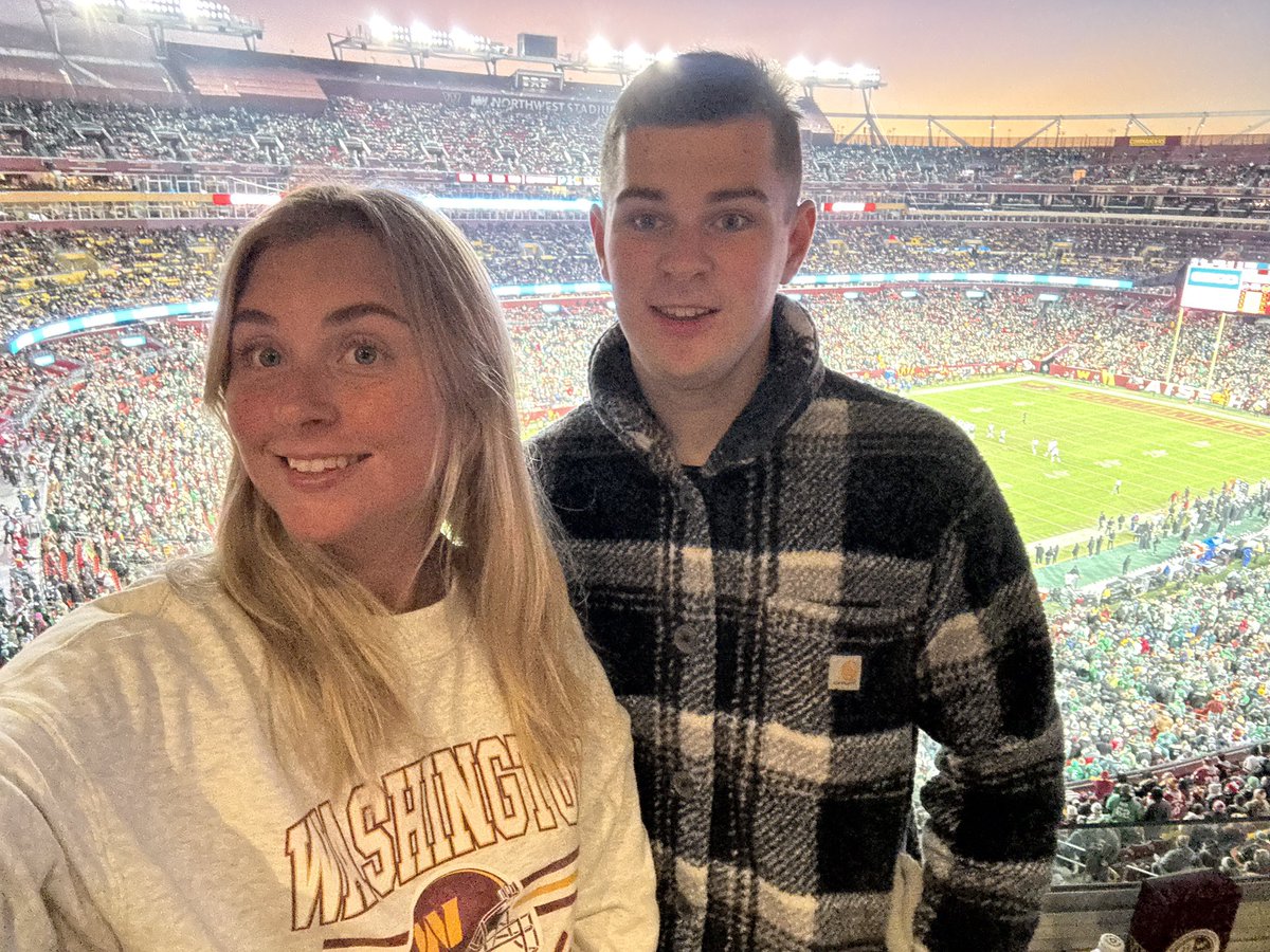 GlassJoeJP's tweet photo. I bailed on attending the game today as my son expressed an interest in going. Kelsie and Dylan with some pretty nice seats. Thanks to Mike from @DontSleepEnergy for the tickets. https://t.co/eR7RMO08DH