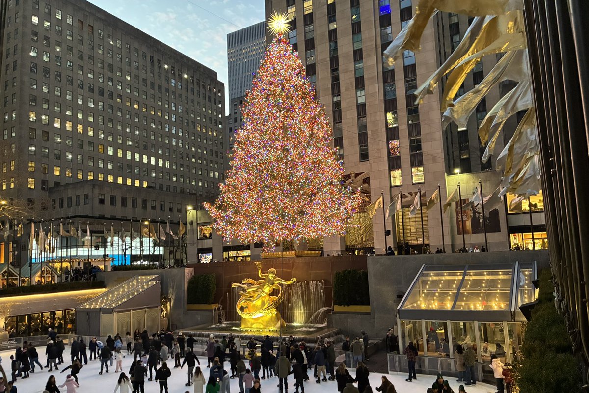 Very good tree this year at Rockefeller Center.