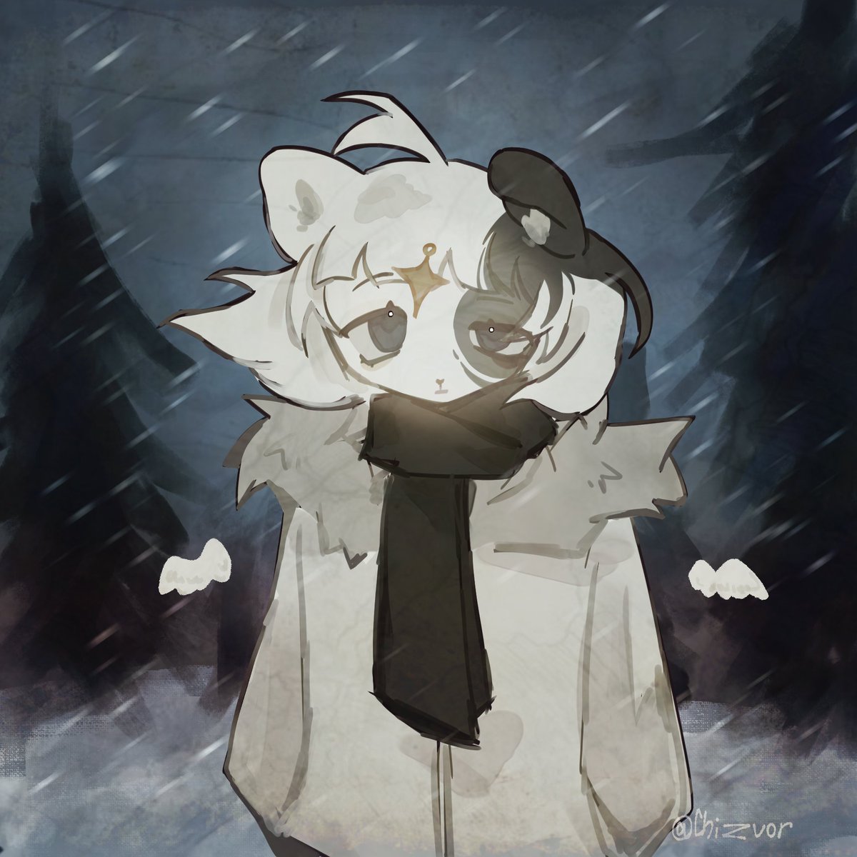 Chizvor's tweet photo. It's snowing... 
#art #cute https://t.co/I2eiZjIgKg
