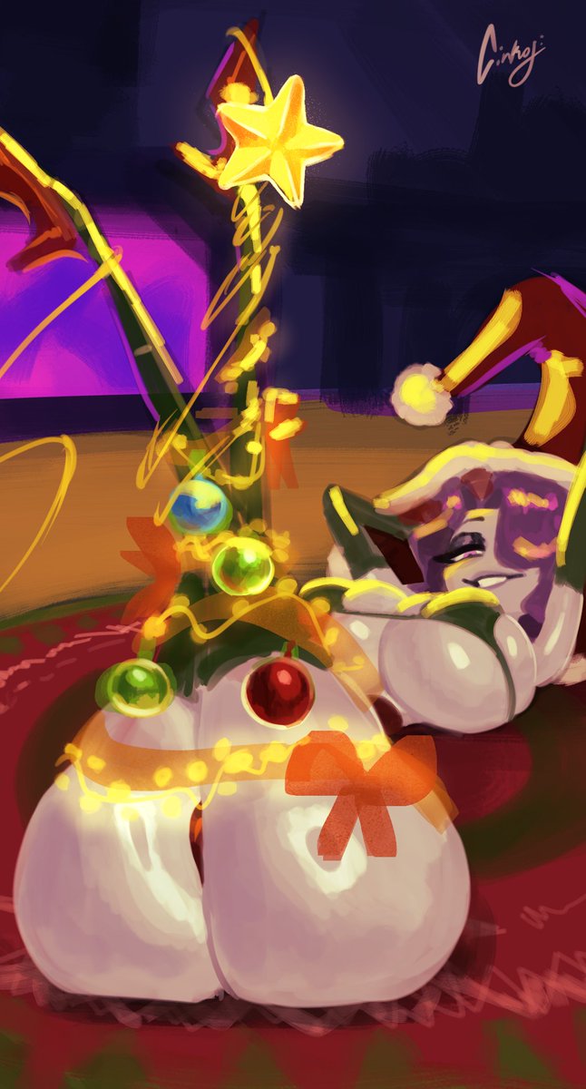 Stickman witch's gift under the christmas tree
--
pseudo render sketch thing