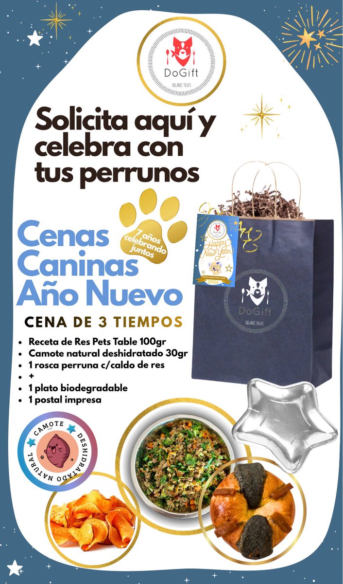 dogiftmx's tweet image. ✨🐶 Cenas DoGift 2025! diseñada especialmente para compartir las fiestas con tu mejor amigo 🐾 
.
❤️ 7 años nos respaldan
.
📲 WhatsApp: wa.me/525539000938
🛒 Tienda Online dogiftmx.com/productos/cena…
🚚 Entrega en Narvarte o a domicilio
.
