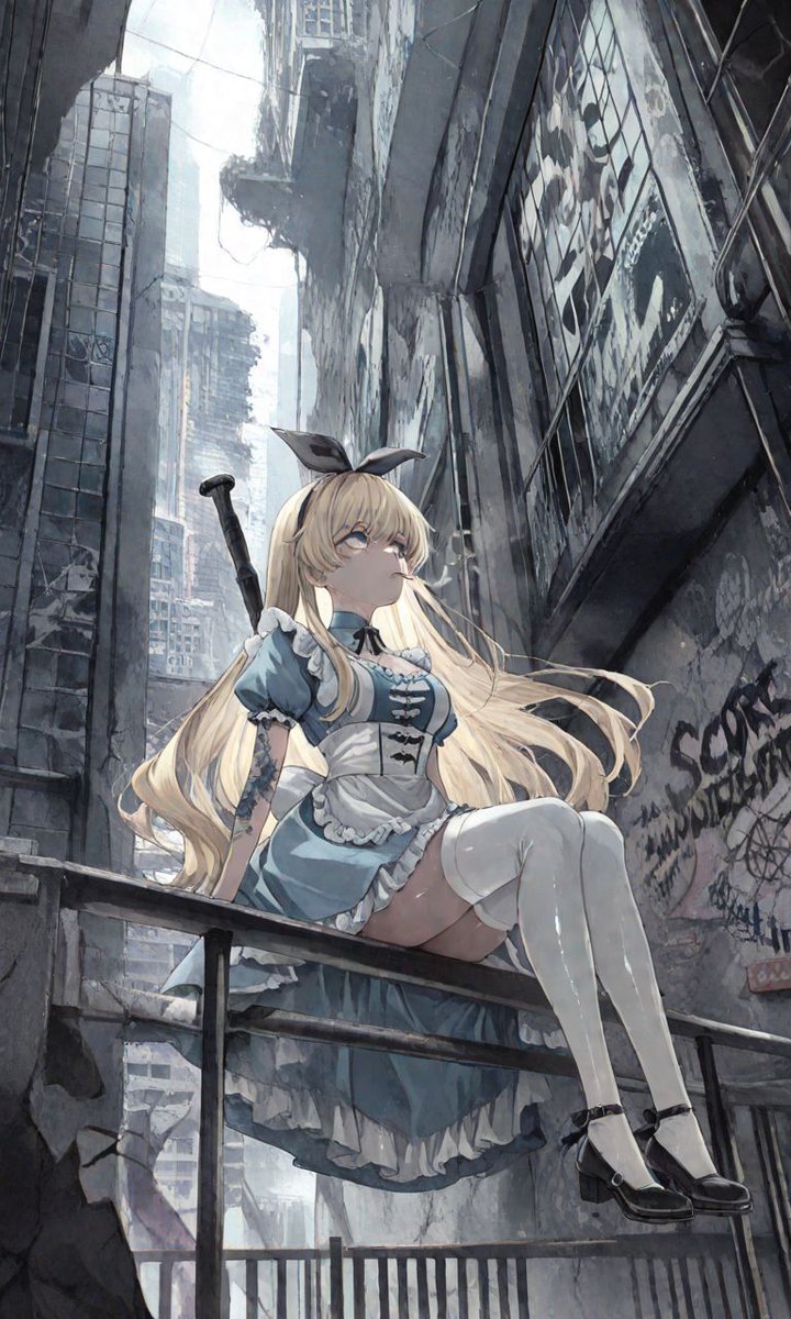 Alice in the underground #AIイラスト