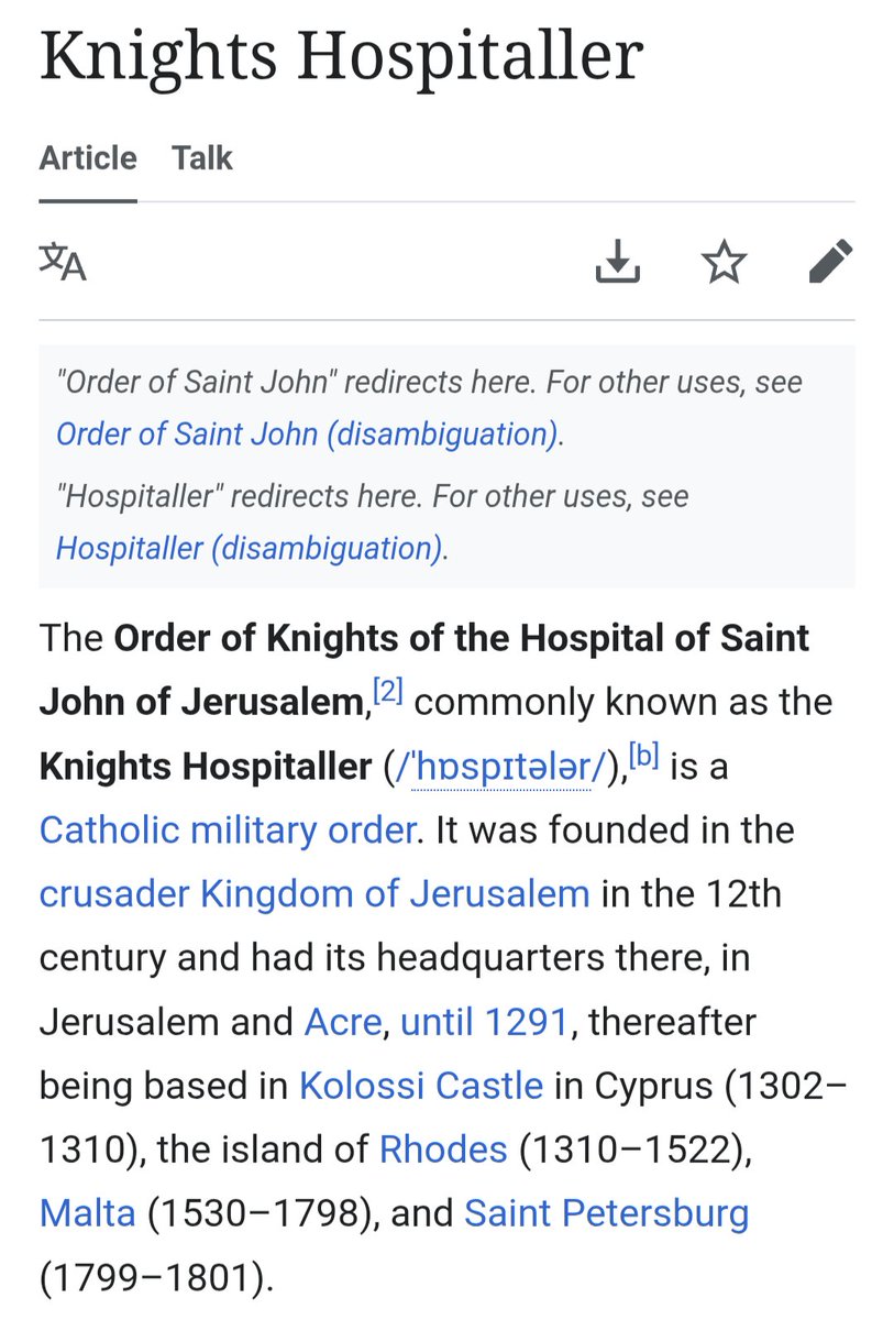 newspyre's tweet image. Rewatching "Season of the Witch"...which mentions the "Knights of Rhodes"  #1291 

en.wikipedia.org/wiki/Knights_H…