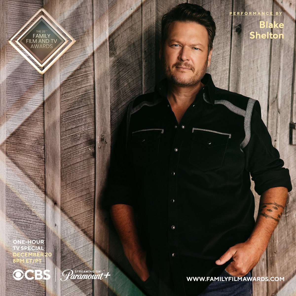 blakeshelton's tweet image. Tune-in to see Blake perform on the Family Film &amp;amp; TV Awards TONIGHT at 8/7c on @CBS! -Team BS