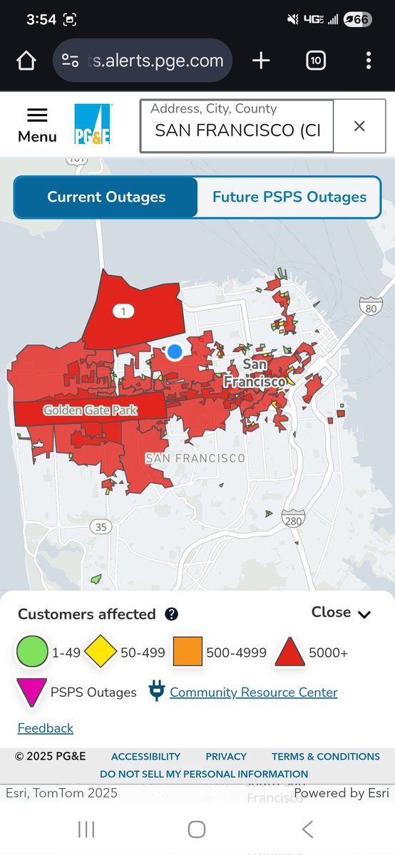 incitafusio's tweet image. When the sf power outage map grows every hour &amp;amp; the time estimate for its return gets pushed out another 2.5hrs to 5.30pm... you know how monopolies work. Restaurants, bars and holiday events must be losing millions 4 days before xmas eve
pgealerts.alerts.pge.com/outage-tools/o…