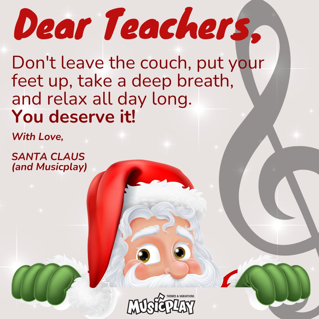 This is your official permission slip to do NOTHING!🎅 
You’ve earned every second of this.🎶✨

#musicplay #musiced #musicplayonline #musicmeme