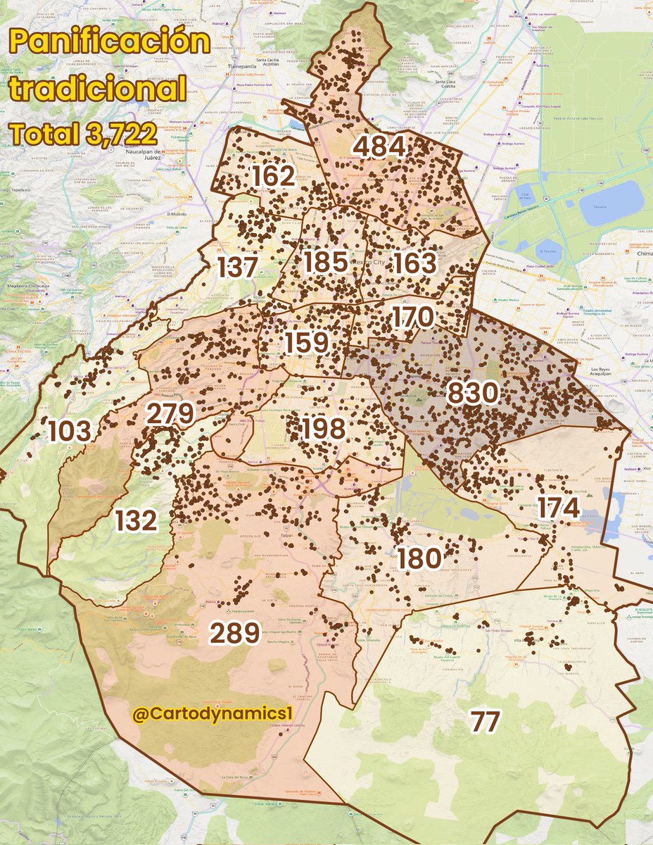 El mapa del pan, el pan es territorio 💖

Panificadoras tradicionales en la #CDMX con datos del DENUE 

Cuál es tu favorito?