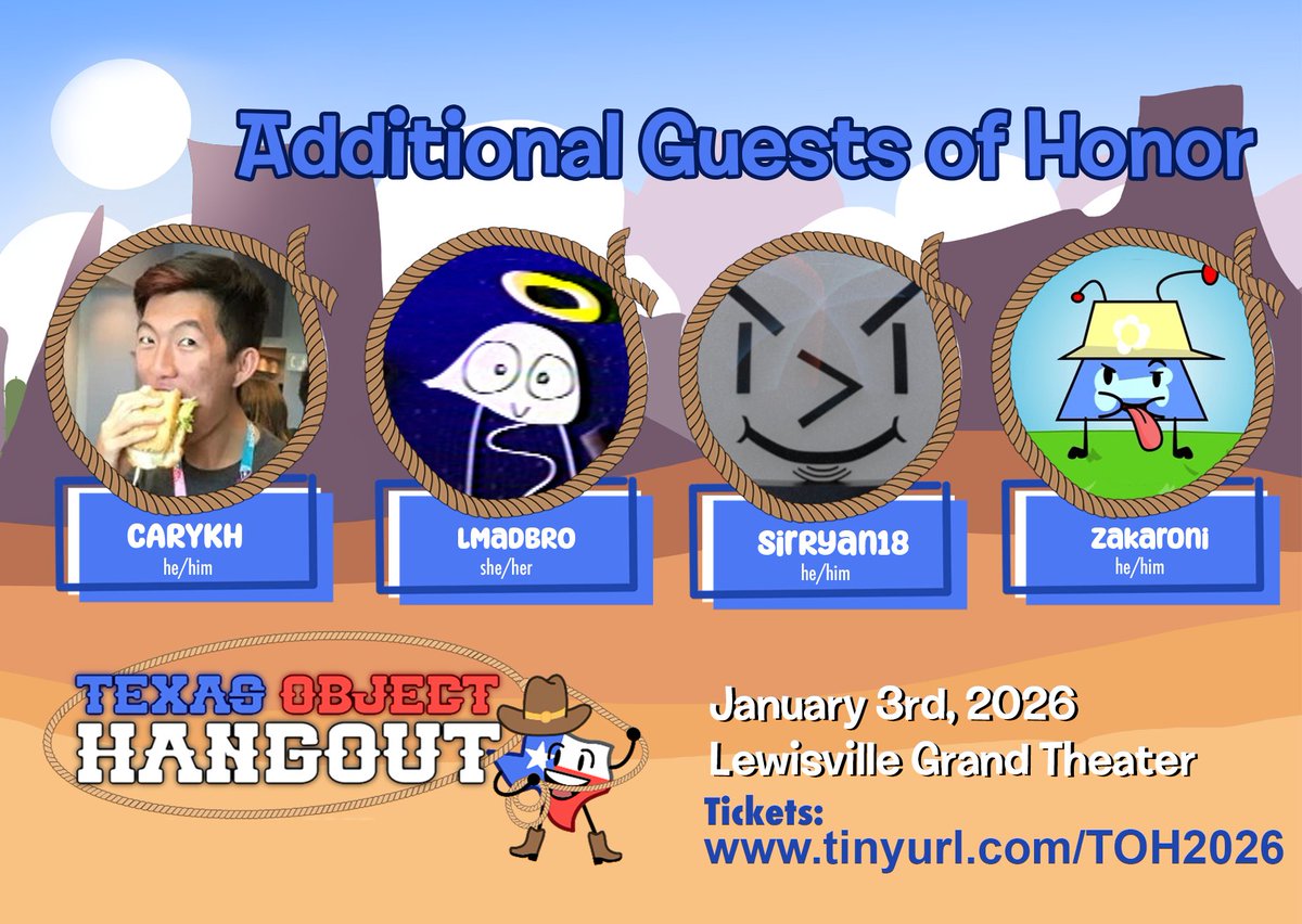 kae_online's tweet photo. Some more people are joining us at Texas Object Hangout 👀

Tickets &amp; film submissions at the link in the image! 
#osc #bfdi #tpot https://t.co/BEhV6k3Gka