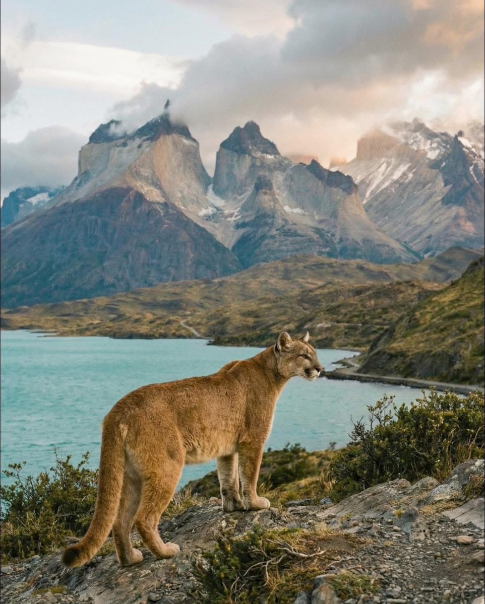 What a stunning image. Puma in Patagonia. Unfortunately I don’t have the photographers details but if the PM me I’ll credit them.