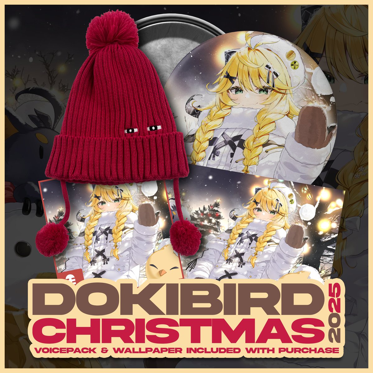 dokibird's tweet photo. 【WINTER VOICE PACK】

Happy holidays, there's a new voice pack that dropped ! Buttons are limited edition, once it sold out, it's gone forever!

✨Every purchase comes with a wallpaper. Voice packs will stay in the store forever. ✨

⬇️ORDER NOW!
https://t.co/VFnfx4P1d5 https://t.co/sSIUAgbAIR