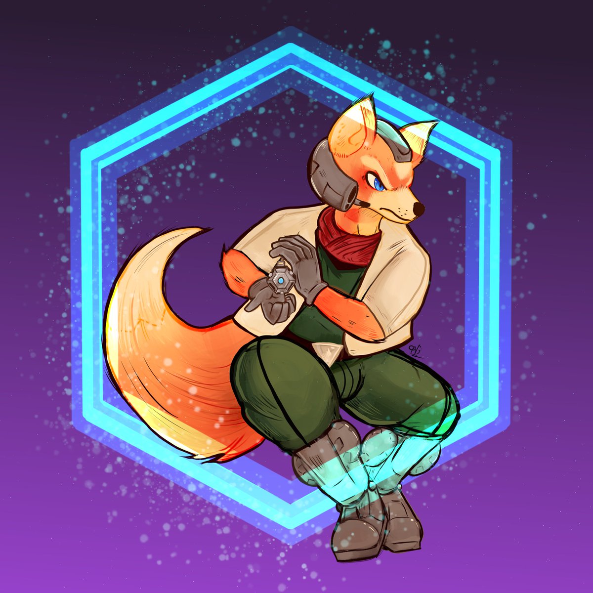 Drance17's tweet photo. "Approach and shine!"
---
here an artwork of fox Mcloud :D!
yeah that furry who just dominates the meta on melee uwu
----
#fox #superSmashBros #melee #furry #furryart #StarFox https://t.co/KXjO1kREMP