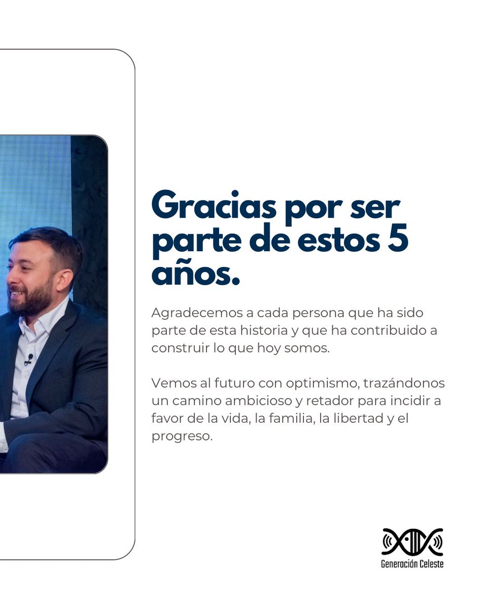 Hoy celebramos 5 años desde que se fundó Generación Celeste. Nuestro compromiso con los valores y con Honduras sigue tan inquebrantable como el primer día. ¡Lo hemos dicho siempre y lo repetimos: esto es apenas el comienzo!