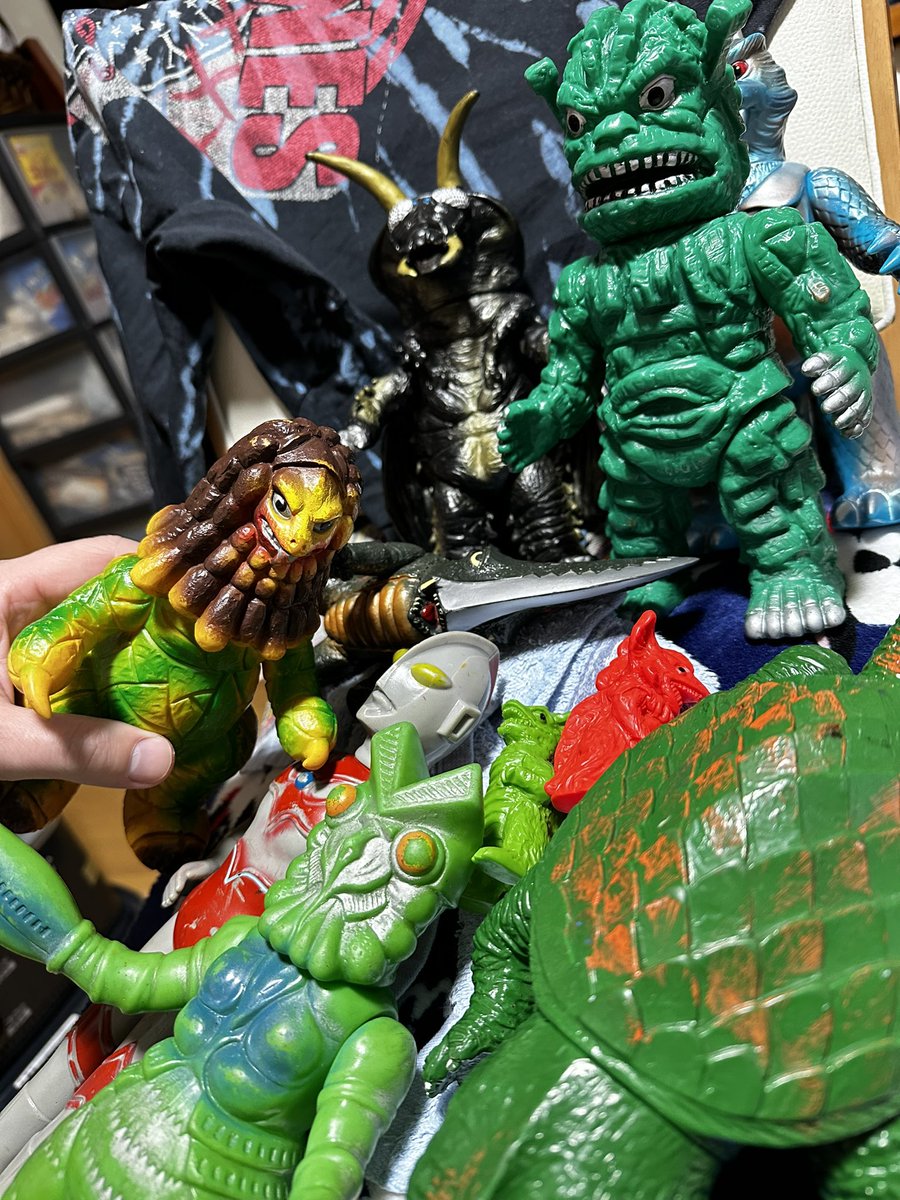 マスダヤトーキングウルトラセブン　ブルマァク　マルサン 私物のソフビを持ち帰ってきた。 マルサン、マスダヤ、ブルマァク