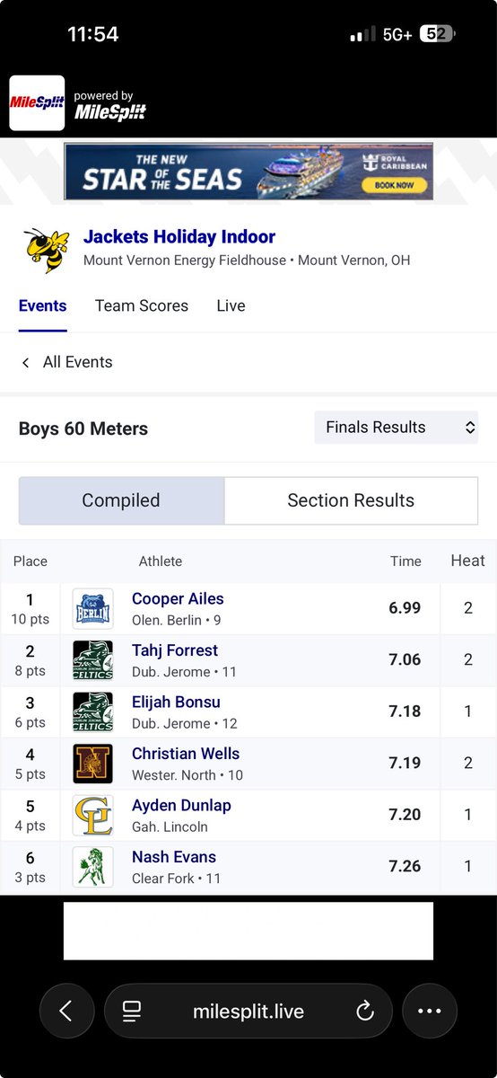 ChristianW99197's tweet photo. 60m/7.19 finals 
C/o 2028
5’9 
170 https://t.co/hC3EQJplay