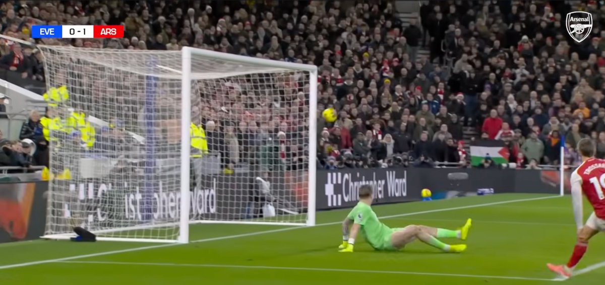 AbubakerAbedW's tweet image. A huge shoutout to the Arsenal fan who raised the Palestine flag during today's game against Everton, which saw the Gunners cruise to a 1-0 victory over the Toffees. 

Every fan should do the same. Free Palestine now and forever🇵🇸❤️.
