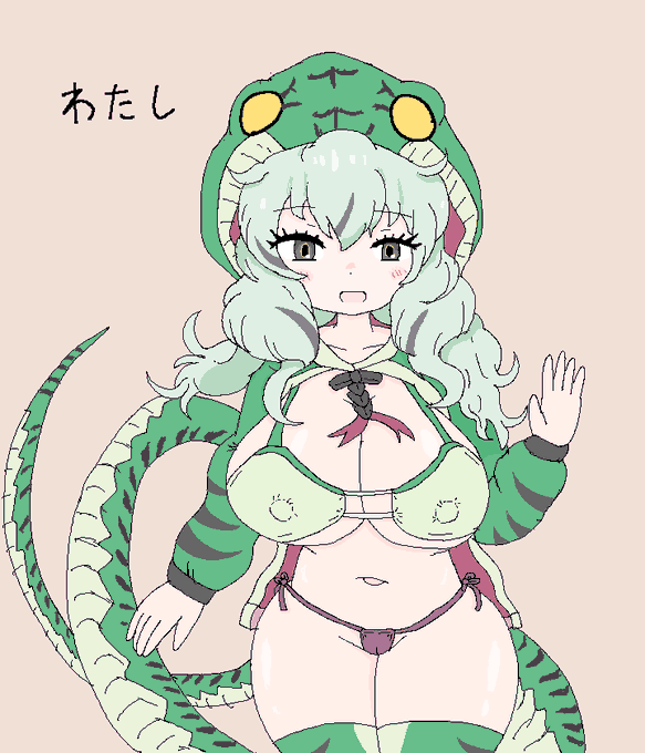 ぶむちゃん🐍実装まで投稿保留しといた絵+👔🍞ちゃんとツーショット
(そういうえっちなサービスの娘達みたいだ…) 