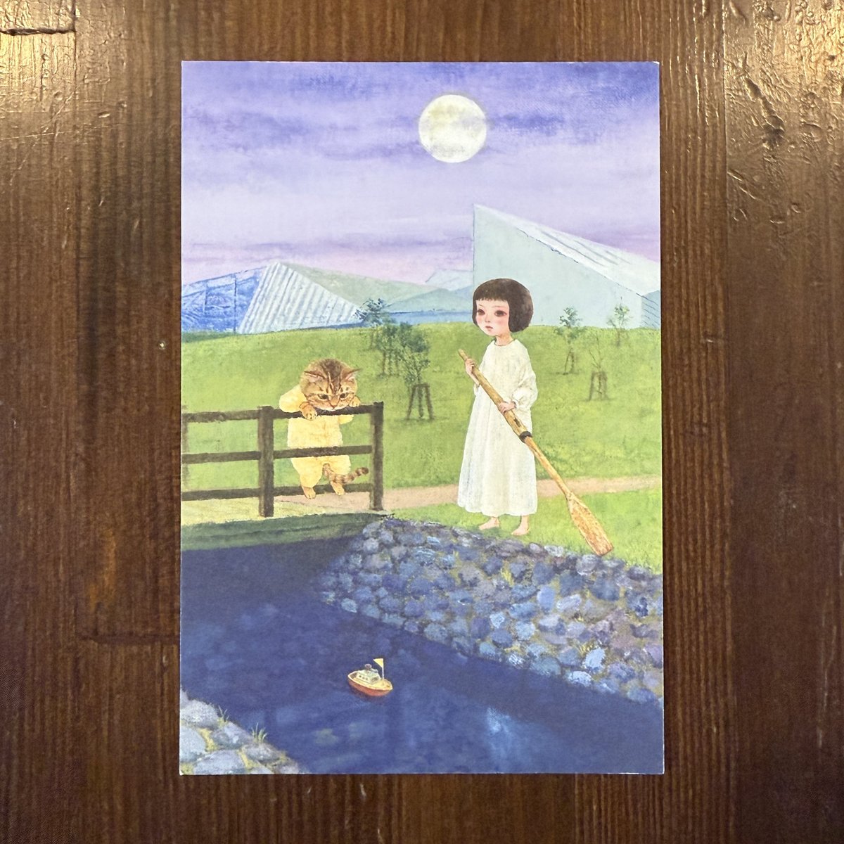 九州芸文館にて「隙あらば猫 町田尚子絵本原画展」が来年1月12日(月・祝)まで開催中。

会場限定販売のポストカード③
「満月お船」

会場で販売している書籍やグッズの購入は現金払いのみです。ご注意ください📣

#町田尚子 #隙あらば猫 #猫 #福岡 #九州芸文館 #筑後船小屋駅 #絵本原画展