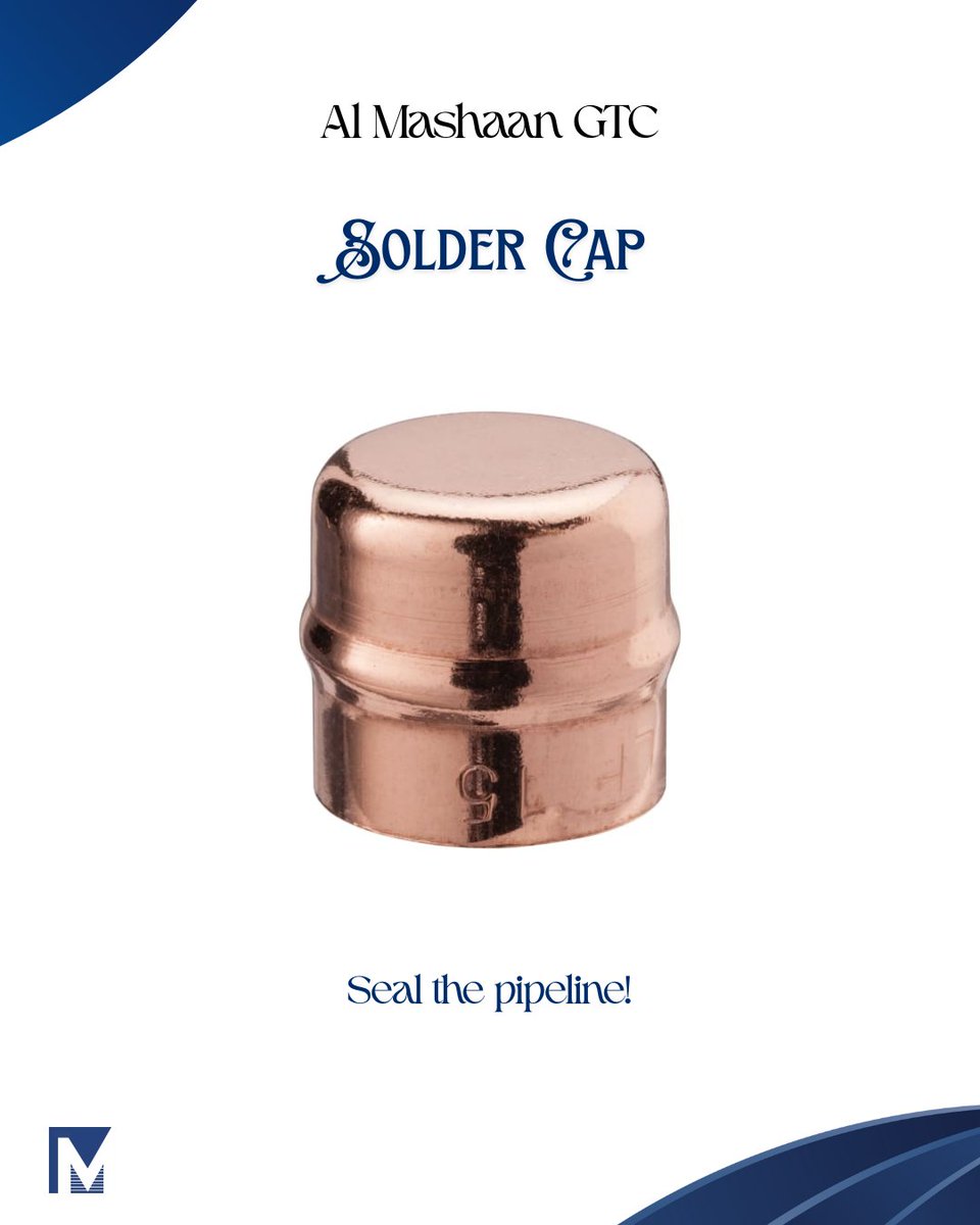 almgtc_co's tweet image. The perfect finish. Seal your system securely with our precision Solder Caps.

#SolderCap #EndCap #CopperFittings #Plumbing #HVAC #PipeSealing #PlumberLife #AlMashaanGTC #Kuwait
