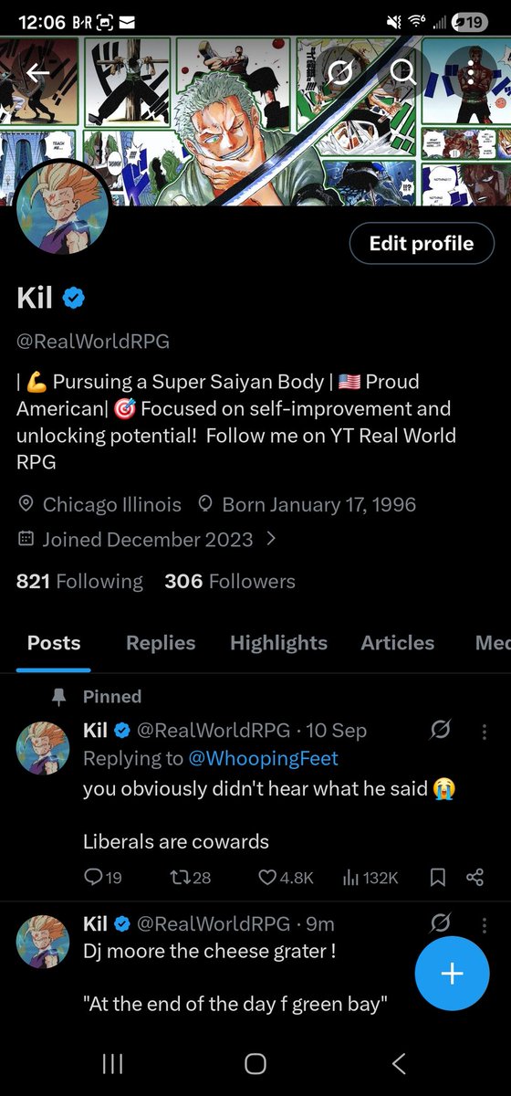 RealWorldRPG's tweet image. Just noticed made it to 300 followers thanks ! 

Bear down fellow bear fans! Cheers to one piece as well ! 

Great moments ahead !