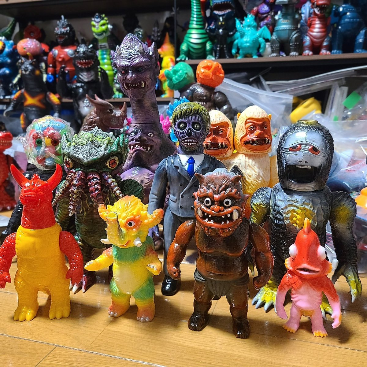 和漢洋の魑魅魍魎👽 #ソフビ #マーミット #goekaiju #ヤモマーク #lemaotoy