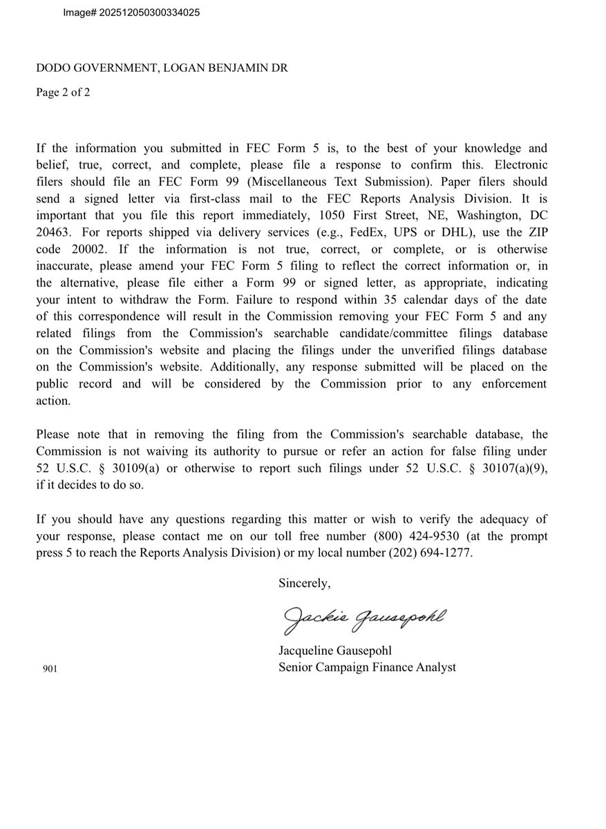 Somebody's about to find out the true meaning of Play Stupid Games, Win Stupid Prizes. Making fraudulent statements and campaign contribution filings with the Federal Election Commission (FEC) is a Federal crime. Especially when you register FOUR political action committees