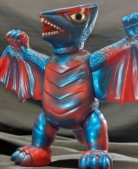 昭和ギャオス □高16.5/幅24（cm） マルサン製 ソフビフィギュア 電撃