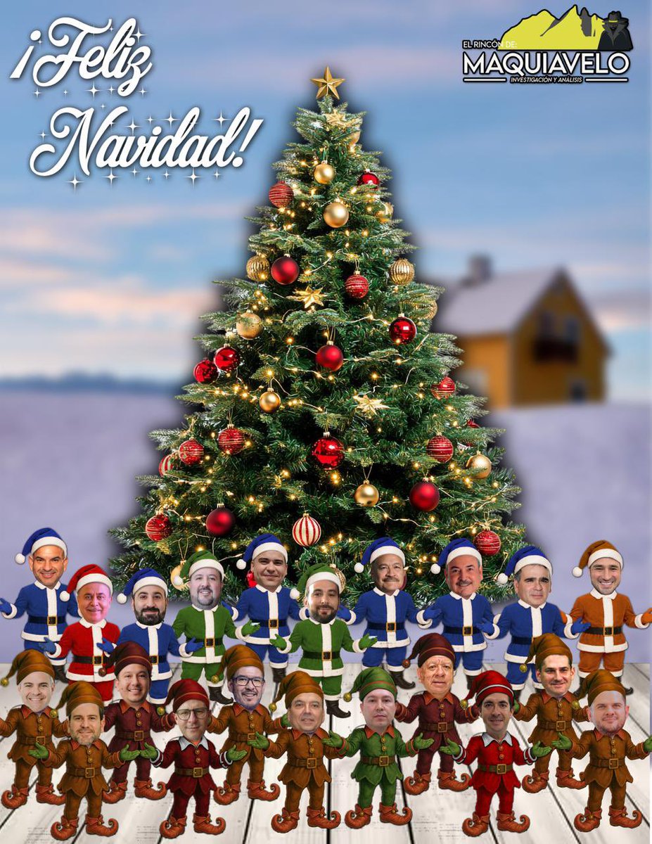 🎄 EL PINO DEL PODER (HOMBRES)🎄

En El Rincón de Maquiavelo creemos que la Navidad también se lee, se observa y se interpreta, por eso, año con año, convertimos la política en símbolo y la coyuntura en imagen.

Hoy presentamos nuestro tradicional Pino de Navidad (hombres), una