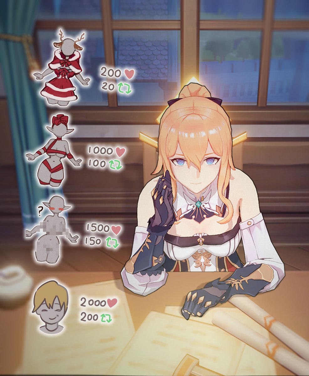 Christmas is coming soon… I suppose I should think about what kind of gifts would make those lovely children happy.💛🧡

#原神 #GenshinImpact #ジン #Jean