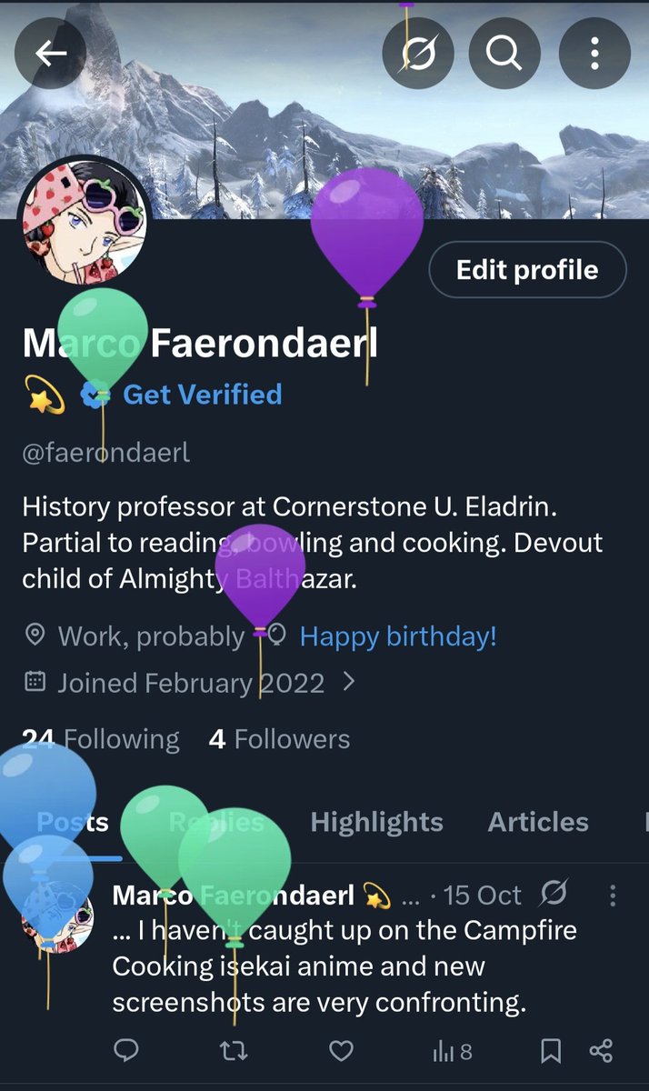 faerondaerl's tweet photo. Another trip around the sun complete. 🎂🎆 https://t.co/y54B3ZnJEc