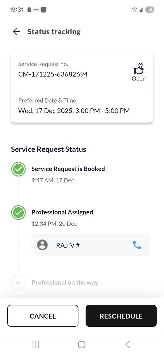 Singhal_Ravi_K's tweet photo. @EurekaForbes complained about a newly installed RO on 17th Dec for poor water quality. Technician assigned and service was scheduled on same day. After 4 days still i am waiting for technician to visit. No action even after escalation of complaint. Poor after sale service https://t.co/zZOnlwJKdr