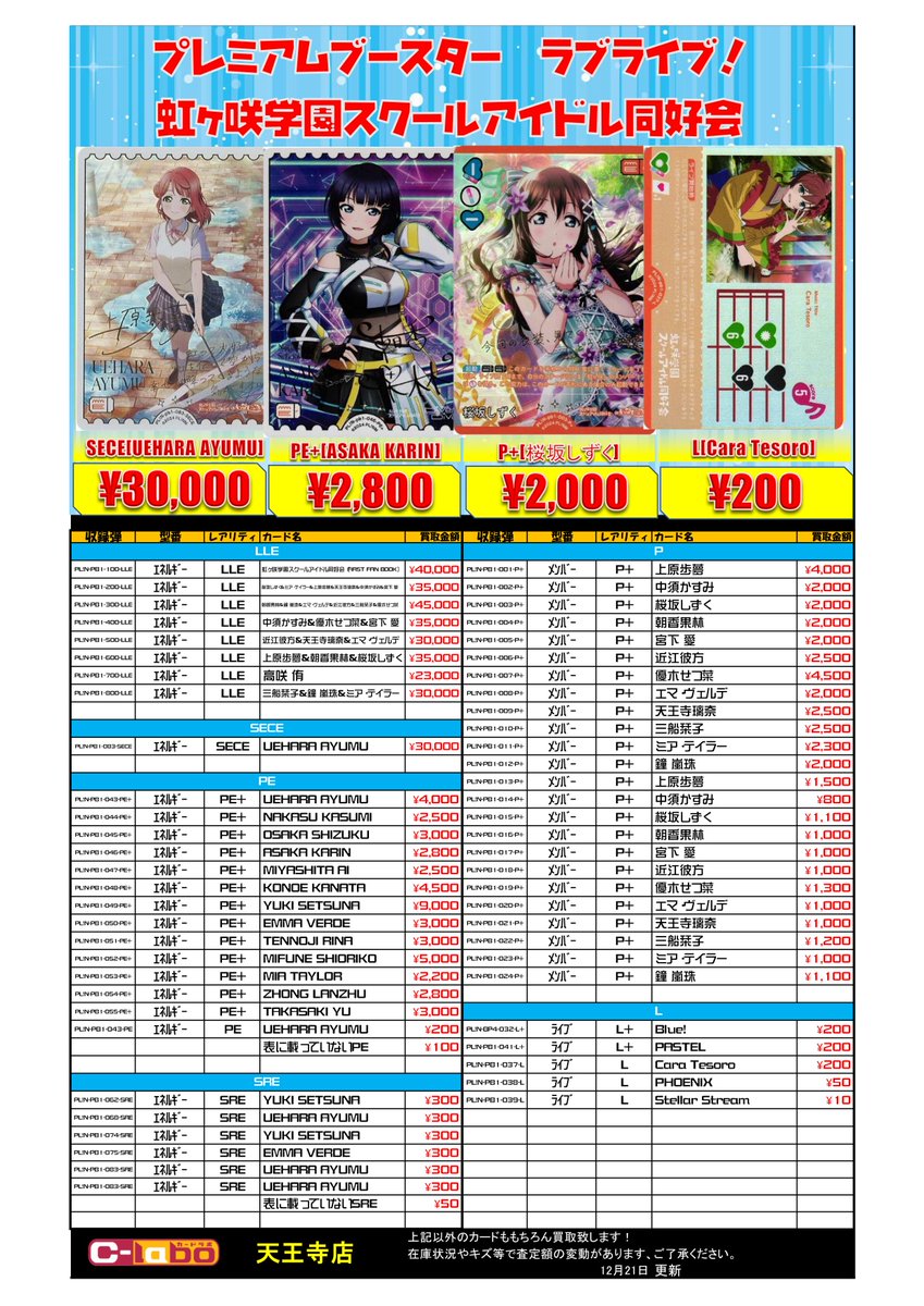ラブライブカードゲーム 】 ラブカ最新弾「虹ヶ咲学園スクールアイドル