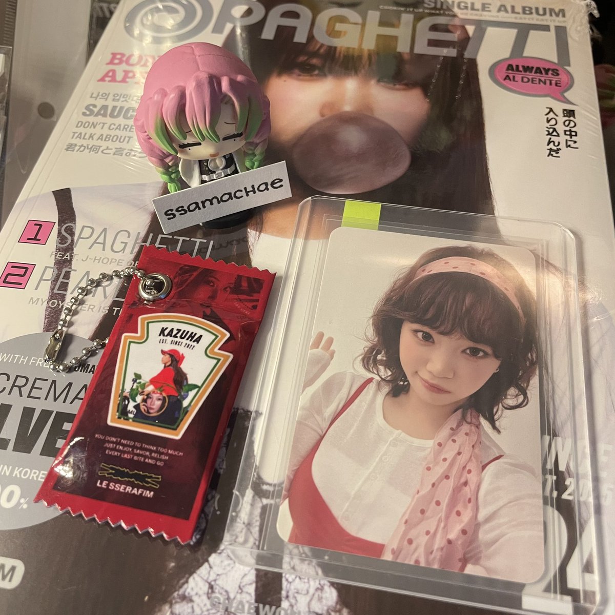 ssamachae's tweet photo. ೀ #iklogmails … .ᐟ

haaai, received my chaewon makestar pob &amp; compact album <3 pulled the one i wanted RAHHH so cute ng keychain 😭 tysm po ! 

💭 @jyufiles #fromyien https://t.co/UqNGVHZm3C