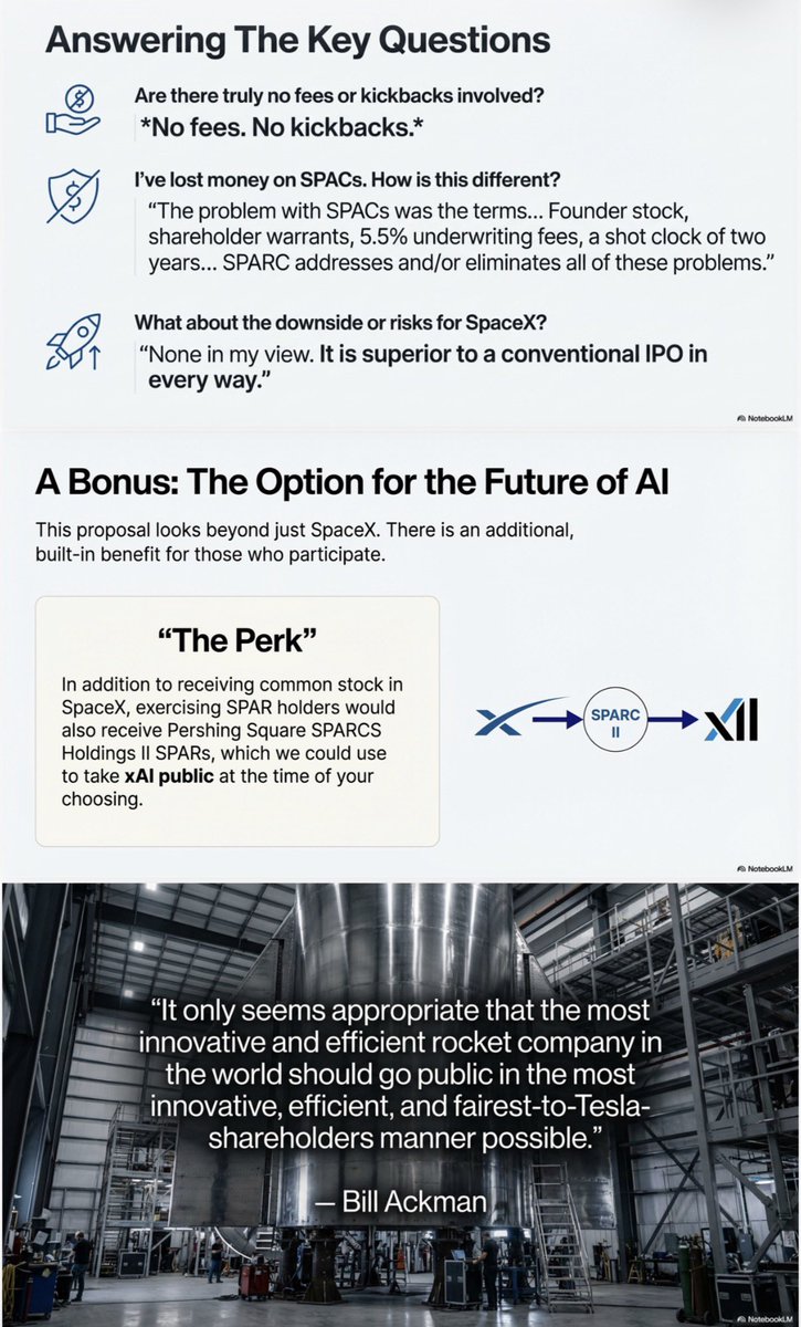 EliLanger's tweet image. Hi Bill,

I went through all your posts on taking SpaceX public and created this NotebookLM slide deck. 

Enjoy!