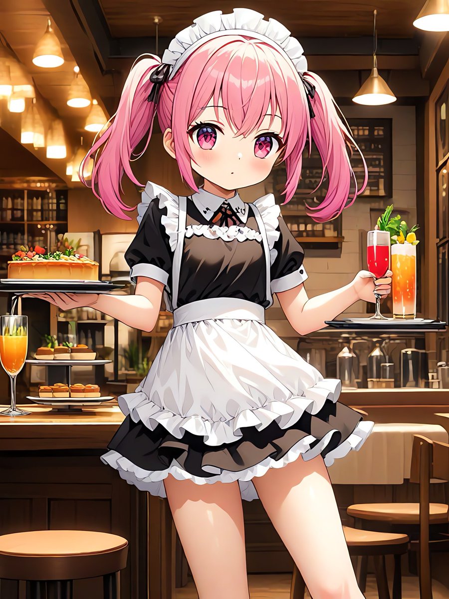 3時のカフェタイム☕
#AIイラスト #AIart #女子小学生 #メイド #カフェ
