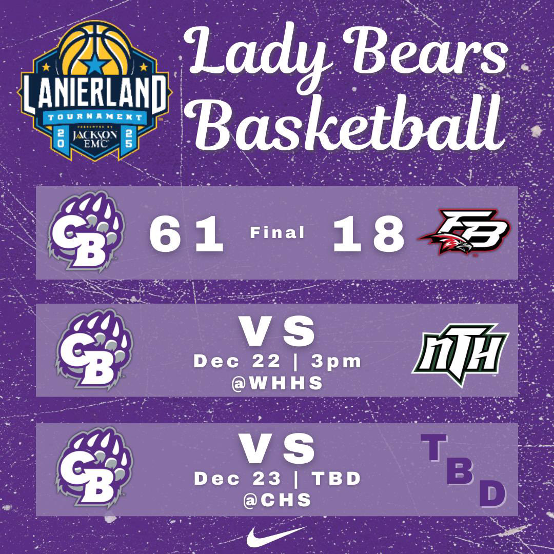 CBluff_WBB's tweet image. Day 1 complete! Back at it Monday at 3pm at West Hall. #OutworkYesterday #LadyBears #Lanierland 🐻💜🏀

@Clairecarlson03: 27p,5r,2a,3s
@BristolKersh9: 11p,8s,5a 
E.Jones: 7p,2r,2s 
@AudreyGraham54: 5p,6r,3a,2s 
@WarrenMackinley: 4p,4r,2a,1s