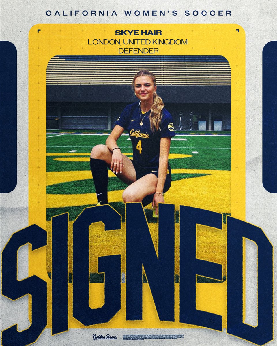 CalWSoc's tweet image. 𝑺𝒊𝒈𝒏𝒆𝒅✍️🐻

Welcome to the #CalFamily, Skye Hair! 💙💛

Skye is a Welsh National Team player that comes to Berkeley with a wealth of experience as a member of the @ChelseaFCW U21 team! 👏

#GoBears