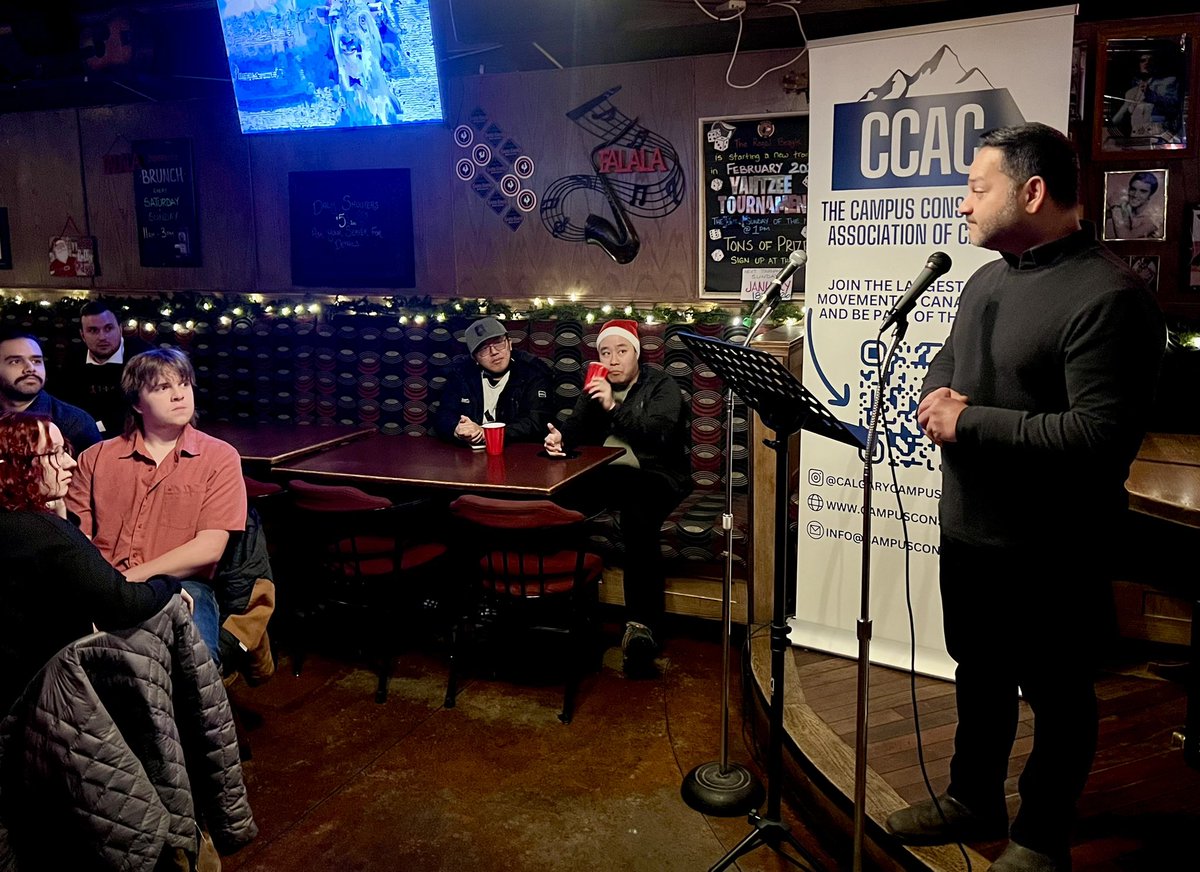 shuvmajumdar's tweet image. Christmas with the Campus Conservative Association of Calgary! 

As past president from a quarter-century ago, congratulations today on reclaiming your status as the largest campus club in Canada! 

Today, just as then, we stand united with unbreakable conviction and resolve to…
