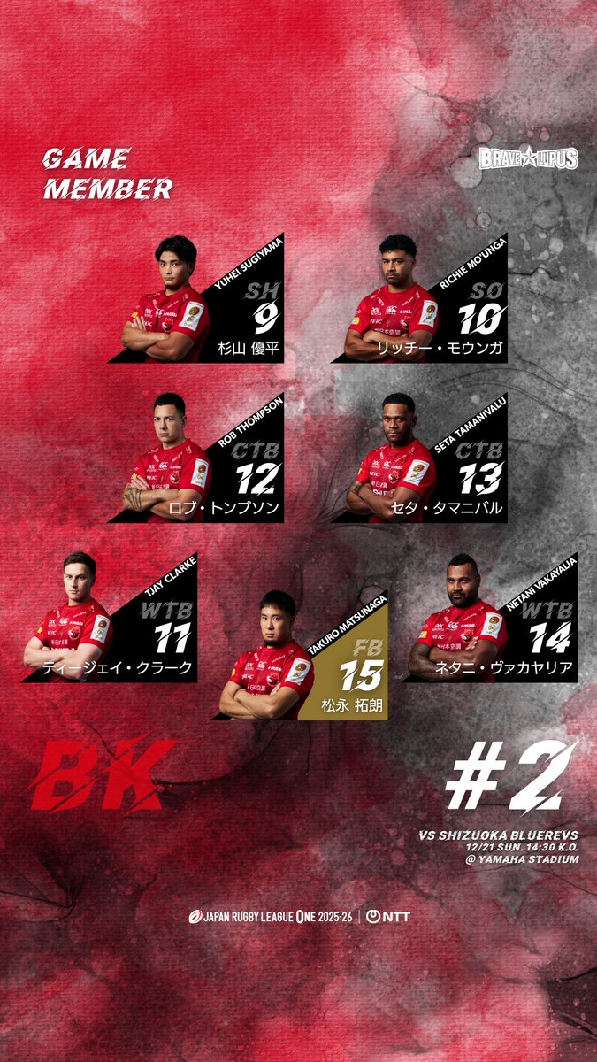 東芝ブレイブルーパス東京 (@bravelupus1048) on X