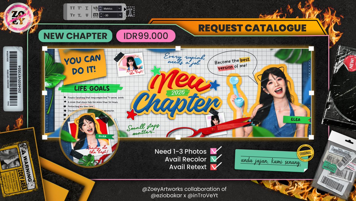 inTroVeYt's tweet image. Help repost? Thank you!

Hai! Zoey, kolaborasi dari @eziobakar &amp;amp; @inTroVeYt membawa Layout baru Spesial New Year 🎆 Boleh tolong bantu ospeknya? Kalau tidak aman boleh dm kami ya. Terima kasih!

#zonauang