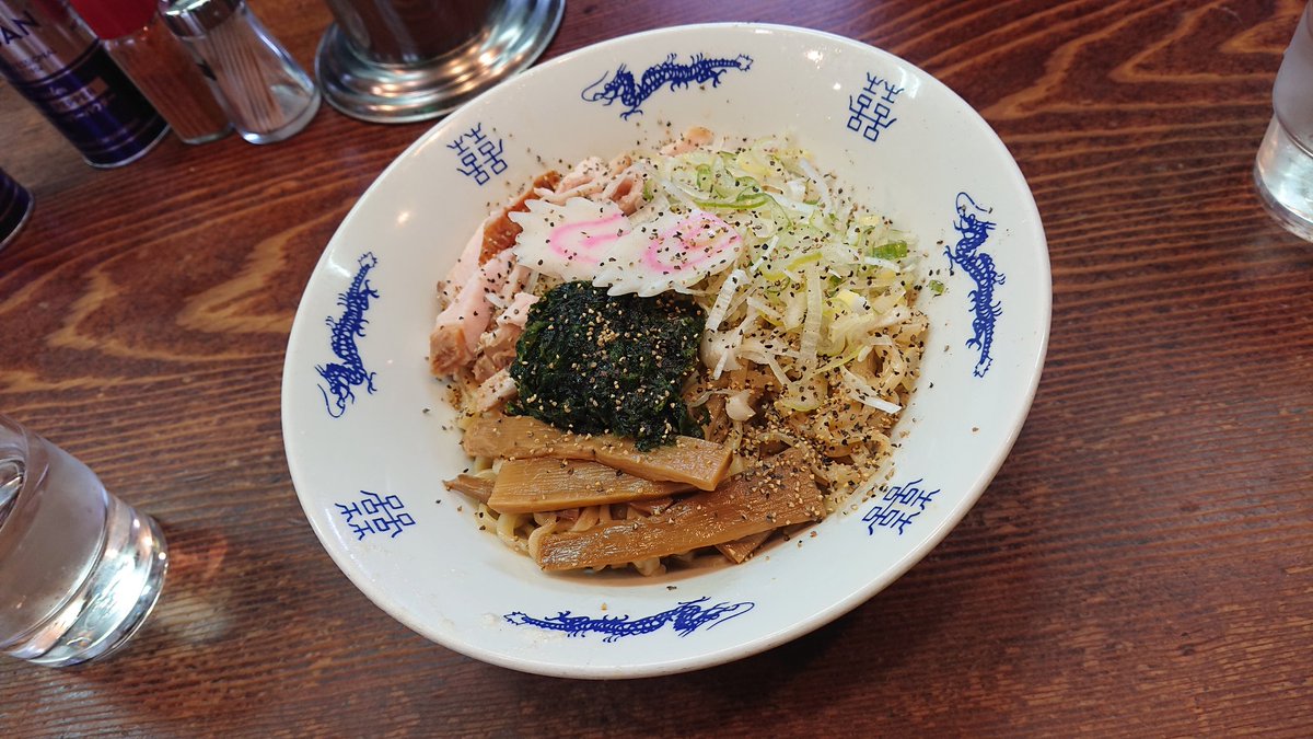 meitiru13's tweet image. 土浦・若松町、良温、生のりまぜそば・小！＆小ごはん！
嫁さんの生のりまぜそばも麺柔らかめでお願いしました。
生のりの風味とブラックペッパーが締めのスープ割りまで響いていました！