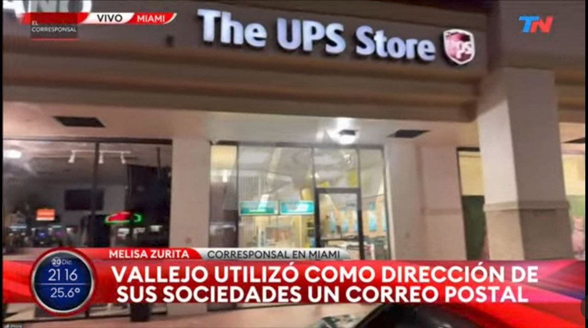 TN - El Corresponsal - Nelson Castro, primicia!
La Florida
Seis oficinas tenían 6 cajas de seguridad en un Correo Postal que figuraba a nombre de Ariel Vallejo.
Borró todo rastro de las seis oficinas.
20-12-2025