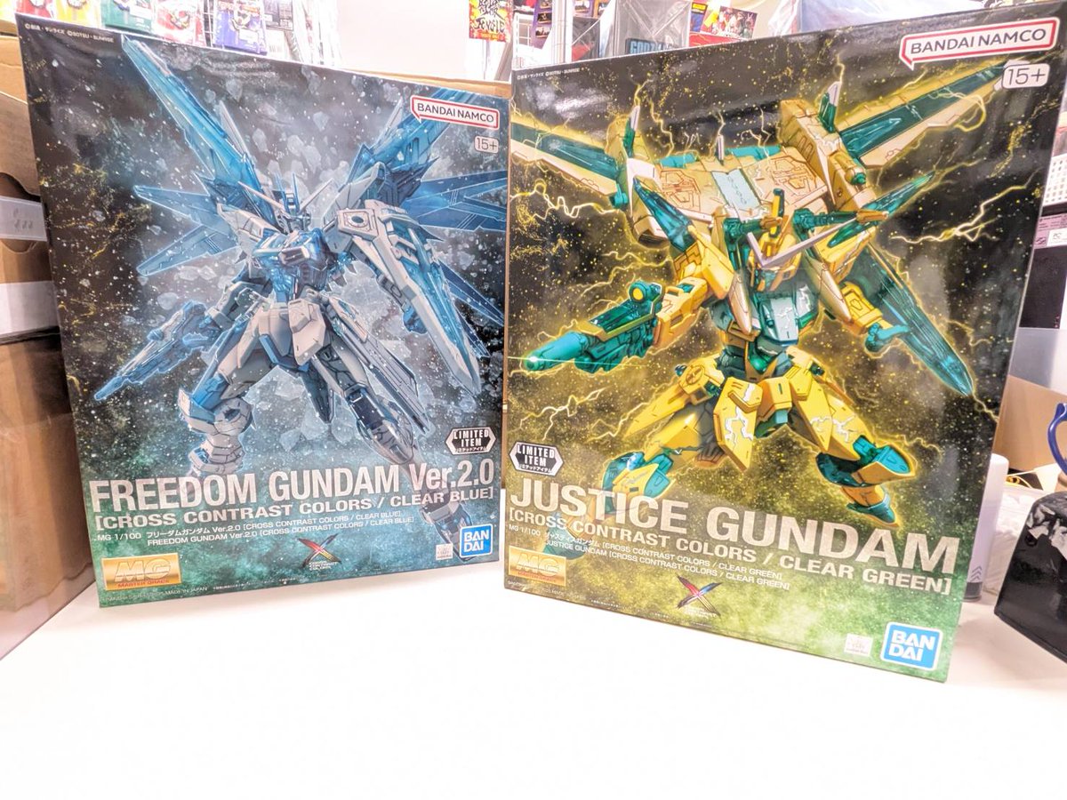 MGフリーダムガンダム、ジャスティスガンダムCROSS CONTRAST MG フリーダム ジャスティスCROSS CONTRAST COLORS 未開封 MG
