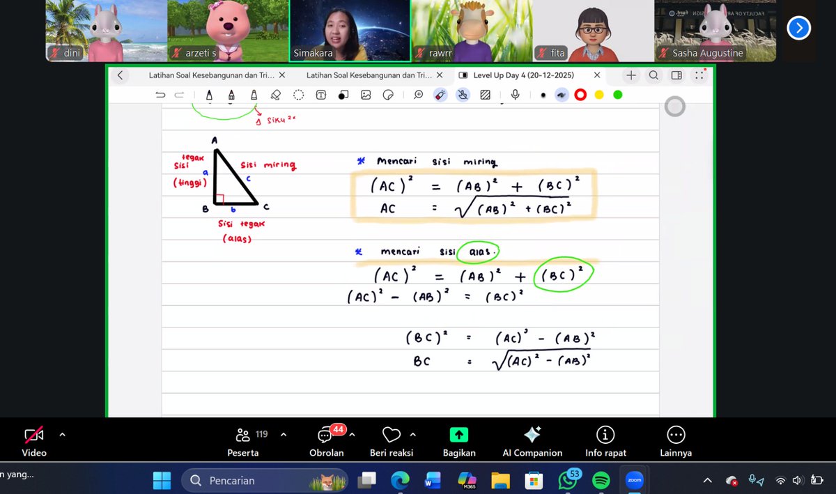 rubykaykayy's tweet image. day 4 
Pythagoras dan kesebangunan ^^
@simakaraid