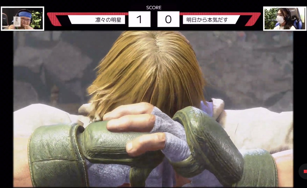 KAMEOKACUP配信台で永田詩央里ちゃんの直筆生写真をアピールするやべー